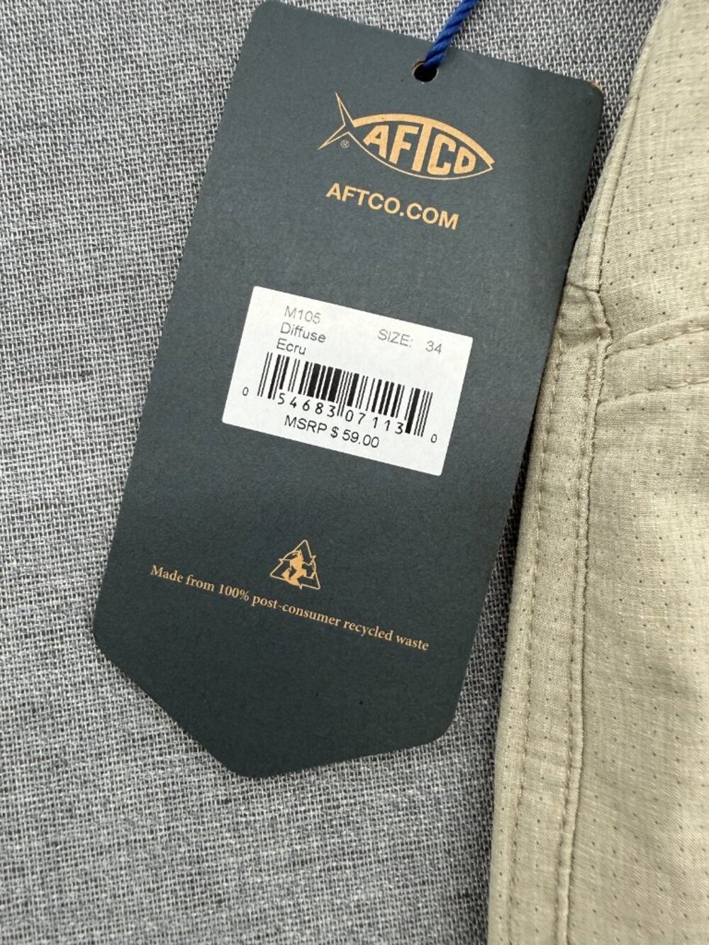 AFTCO Aftech Diffuse M105 Performance Shorts Mens 34 8" Fishing Outdoors NWT - Picture 4 of 7